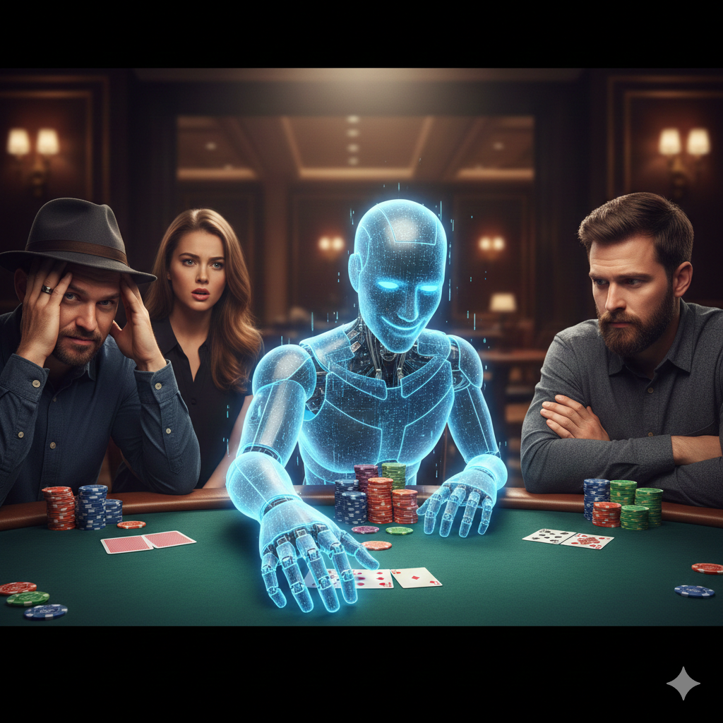 IA Pluribus na mesa de jogo contra jogadores profissionais de pôquer