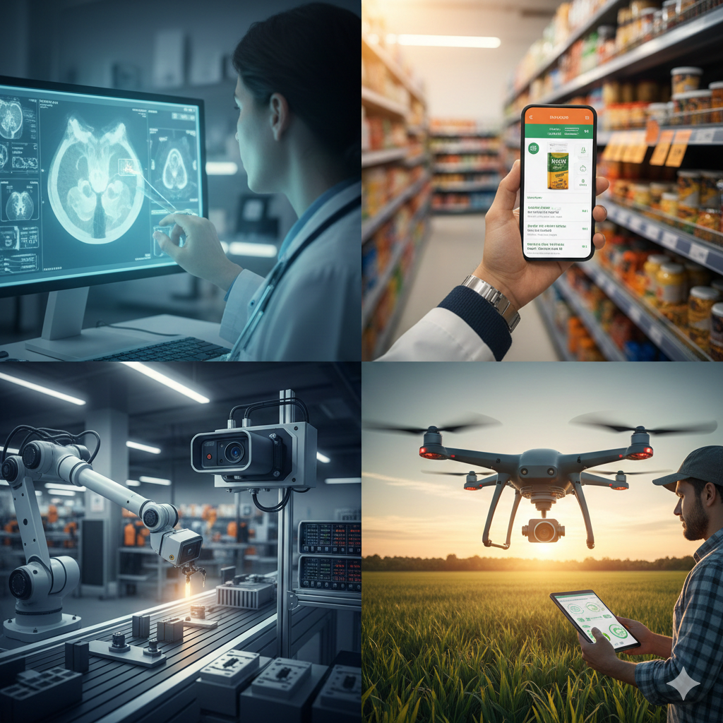 Exemplos de aplicação do reconhecimento de imagens em diferentes esferas