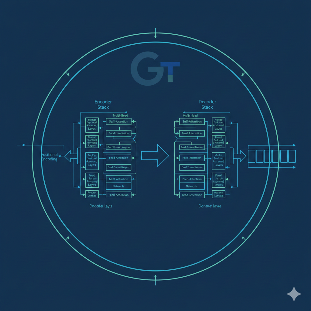Diagrama da arquitetura de rede neural para tradução automática (transformador)